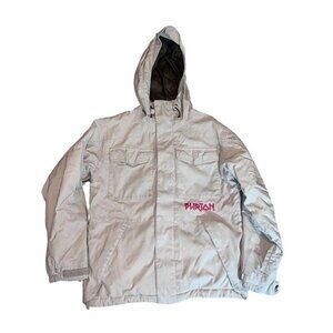 BURTON Modem Boys Youth Khaki Ski Snowboard Jacket Full Zip Hood